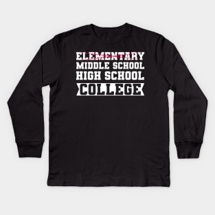 2023 Funny Elementary School Graduation Kids Long Sleeve T-Shirt